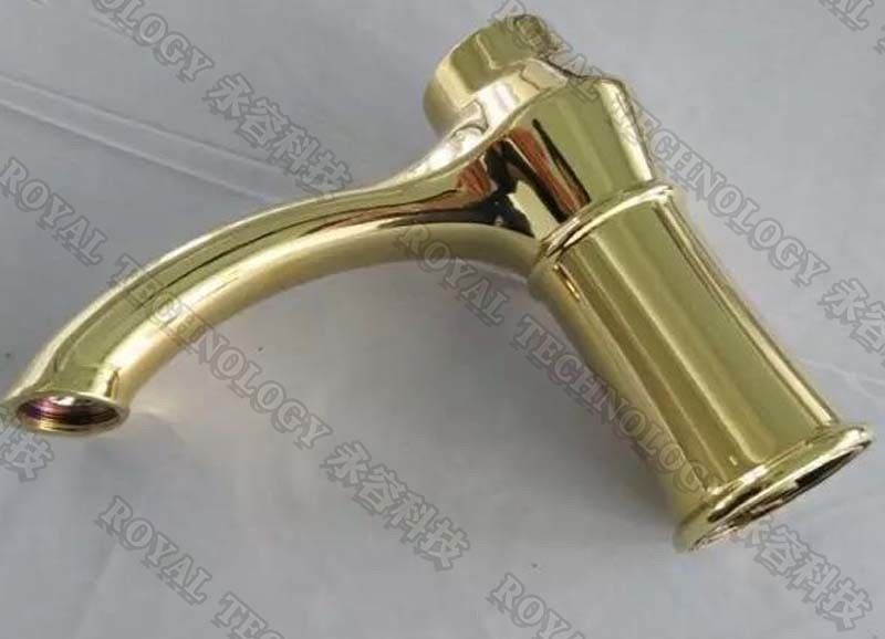Brass Alloy Faucet IPG Light Gold Coating Machine , Vertical Orientation ZrN Gold Plating Equipment