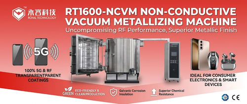 সম্পর্কে সর্বশেষ কোম্পানি খবর RT1600-NCVM নন-কন্ডাক্টিভ ধাতবীকরণের জন্য ডুয়াল-টেকনোলজি পিভিডি ভ্যাকুয়াম লেপ মেশিন
