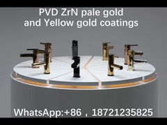 PVD ZrN ফ্যাকাশে সোনা এবং হলুদ সোনার আবরণ